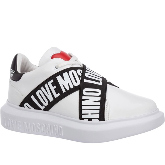 ❤️🖤LOVE MOSCHINO🖤❤️ white sneakers size 39. Brand new. - Picture 2 of 2